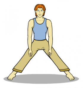 warrior pose2, step 1