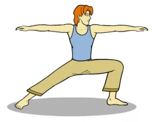 warrior pose 2, step 3