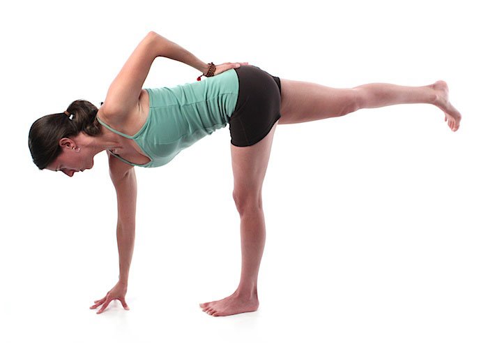 Parivrtta Ardha Chandrasana Revolved Half Moon Pose