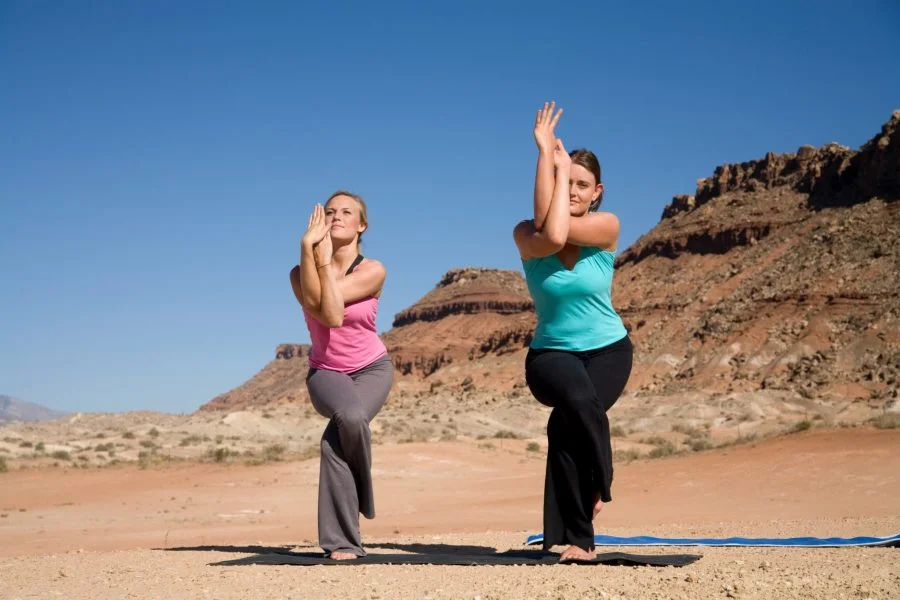 Garudasana, Eagle Pose - Yoga in the Desert