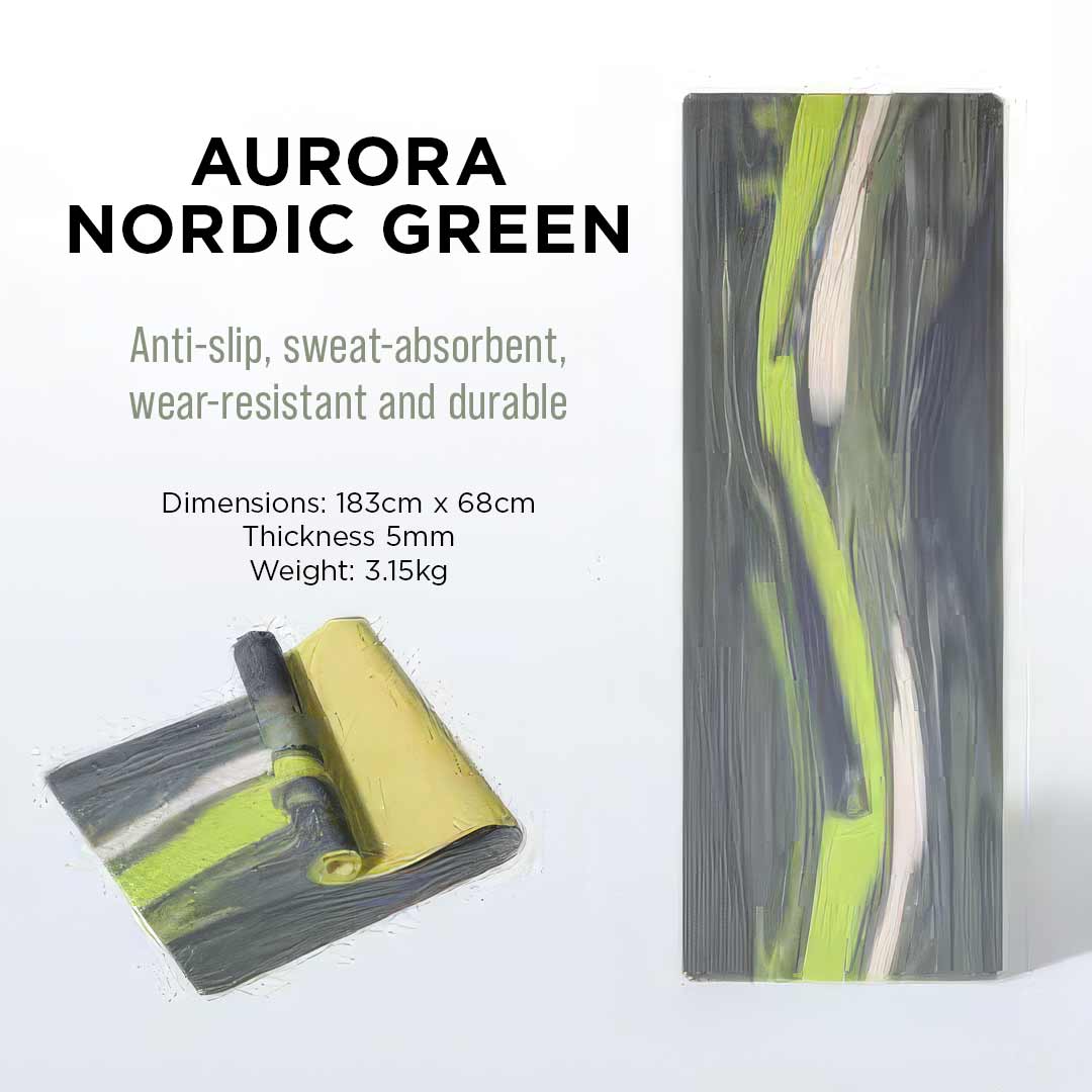 Aurora Complete Grip Yoga Mat - Nordic-Green Aurora Complete Grip Yoga Mat - Nordic-Green